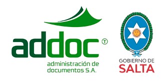 Logos de Addoc Administración de Documentos y Gobierno de Salta.