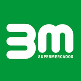 Logo de Supermercados 3M.