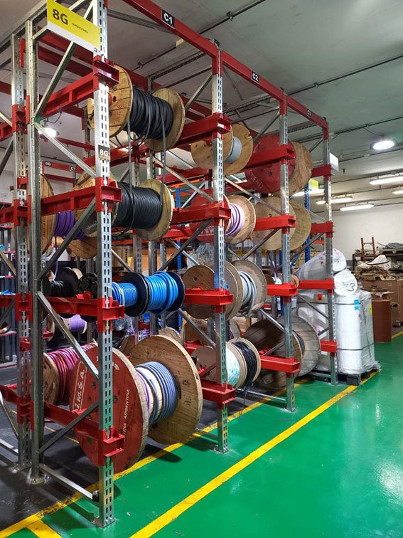 racks para almacenar bobinas